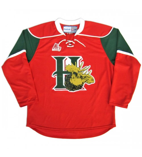 Custom QMJHL Halifax Mooseheads 2009-Pres Hockey jersey Red